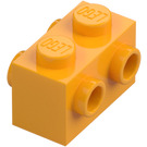 LEGO Bright Light Orange Brick 1 x 2 with Studs on Opposite Sides (52107)