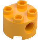 LEGO Naranja claro brillante Ladrillo 2 x 2 Circular con Agujeros (17485 / 79566)