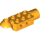 LEGO Helles Licht Orange Backstein 2 x 3 mit Horizontal Scharnier und Socket (47454)