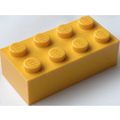 LEGO Bright Light Orange Brick Magnet - 2 x 4 (30160)