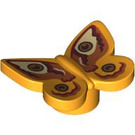 LEGO Helder Lichtoranje Butterfly (Smooth) met Brown Decoratie (80674 / 102062)