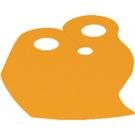 LEGO Orange clair brillant Casquette - Épaule Chiffon - Angled (25505)