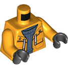 LEGO Leuchtendes helles Orange Kapitän Jonas Minifigur Torso (973 / 76382)