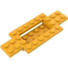 LEGO Klar lys oransje Bil Base 10 x 4 x 2/3 med 4 x 2 Centre Well (30029)