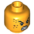 LEGO Bright Light Orange Cheetah Minifigure Head (Recessed Solid Stud) (3626 / 36829)