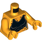 LEGO Arancione chiaro brillante Cheetah con Arancione scuro Capelli Minifigure Busto (973 / 76382)