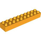 LEGO Bright Light Orange Duplo Brick 2 x 10 (2291)