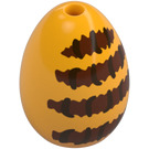 LEGO Bright Light Orange Egg with Reddish Brown Stripes (24946 / 104741)