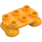 LEGO Leuchtendes helles Orange Feet 2 x 3 x 0.7 (66859)