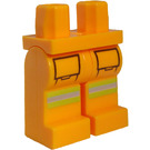 LEGO Leuchtendes helles Orange Feuerwehrmann Minifigur Hüften und Beine (43129 / 43142)