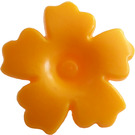 LEGO Bright Light Orange Flower with Serrated Petals with Small Pin (93080)