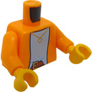 LEGO Helder Lichtoranje Girl in Bright Light Oranje Jacket Minifig Torso (973 / 76382)