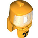 LEGO Helder Lichtoranje Hazmat Suit Kap met Radioactivity Warning (95216)