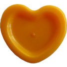 LEGO Bright Light Orange Heart with Small Pin