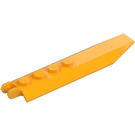 LEGO Lysorange Hængsel Plade 1 x 8 med Vinklet Side Extensions (Firkantet plade under) (14137 / 50334)