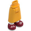 LEGO Helder lichtoranje Heup met Medium Rok met Donkerrood shoes (59794)