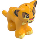 LEGO Orange clair brillant Lion avec Bright Lumière Jaune Paws (14734)