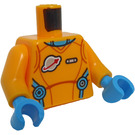 LEGO Orange clair brillant Lunar Research Astronaute Minifigurine Torse (973 / 76382)