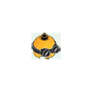 LEGO Bright Light Orange Minifig Head Special, Minion, Low, Black 2-Eyed Goggles pattern