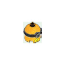 LEGO Bright Light Orange Minifig Head Special, Minion, Medium, 1-Eyed Goggles, Yellow Mouth print