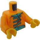 LEGO Klar Ljus Orange Minifigur Kropp (973 / 76382)