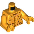 LEGO Helder Lichtoranje Minifig Torso (973 / 76382)