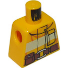 LEGO Orange clair brillant Minifig Torse sans bras avec Décoration (973)