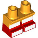 LEGO Helder Lichtoranje Minifigure Medium Poten met Rood Shorts en Wit Toes (37364 / 104224)