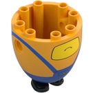 LEGO Lysorange Minion Legeme Bred og Lang med Downturned Mund