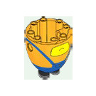 LEGO Helles Licht Orange Minions Körper mit Gelb