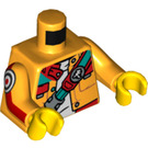 LEGO Leuchtendes helles Orange Monkie Kid - Tauchgerät Diving Minifigur Torso (973 / 76382)