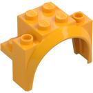 LEGO Bright Light Orange Mudguard Brick 2 x 4 x 2.3 with Tall Wheel Arch (18974)