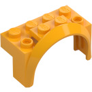 LEGO Bright Light Orange Mudguard Brick 2 x 4 x 2 with Wheel Arch (3387)