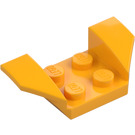 LEGO Naranja claro brillante Guardabarros Placa 2 x 2 con Flared Rueda Arches (41854)