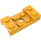 LEGO Orange clair brillant Garde-boue assiette 2 x 4 avec Arches avec trou (60212)
