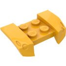 LEGO Orange clair brillant Garde-boue assiette 2 x 4 avec Overhanging Headlights (44674)