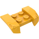 LEGO Helder Lichtoranje Spatbord Plaat 2 x 4 met Overhanging Headlights (44674)