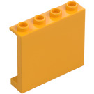 LEGO Klar Ljus Orange Panel 1 x 4 x 3 med sidostöd, ihåliga knoppar (35323 / 60581)