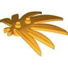 LEGO Bright Light Orange Plant Leaves 6 x 5 Swordleaf with Clip (Open 'O' Clip) (10884 / 42949)