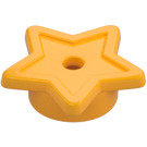 LEGO Arancione chiaro brillante Piastra 1 x 1 Rotondo con Stella (11609 / 28619)