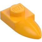 LEGO Klar Ljus Orange Platta 1 x 1 med Tand (35162 / 49668)