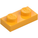 LEGO Orange clair brillant assiette 1 x 2 (3023 / 28653)