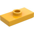 LEGO Bright Light Orange Plate 1 x 2 with 1 Stud (with Groove) (3794 / 15573)