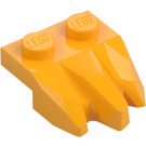 LEGO Klar Ljus Orange Platta 1 x 2 med 3 Sten Klor (27261)