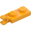 LEGO Bright Light Orange Plate 1 x 2 with Horizontal Clip on End (42923 / 63868)