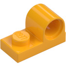 LEGO Naranja claro brillante Placa 1 x 2 con Pin Agujero (11458)