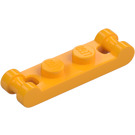 LEGO Orange clair brillant assiette 1 x 2 avec Deux Fin Barre Poignées (18649)