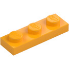 LEGO Naranja claro brillante Placa 1 x 3 (3623)