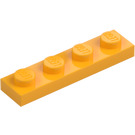 LEGO Orange clair brillant assiette 1 x 4 (3710)