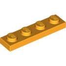 LEGO Bright Light Orange Plate 1 x 4 (3710)